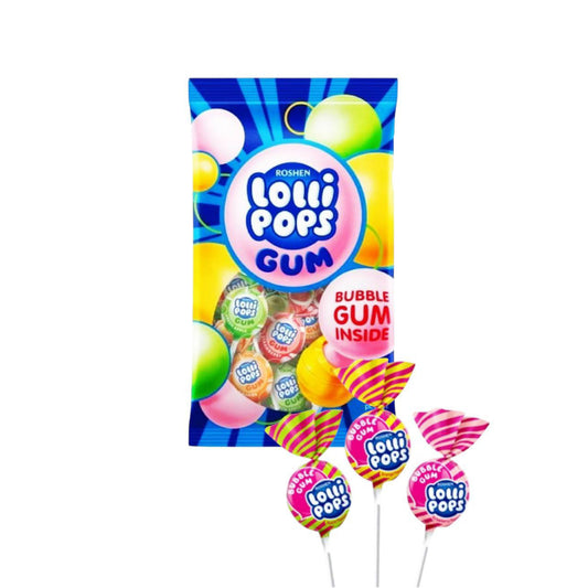 ROSHEN Lollipops With Bubble Gum Inside - 10 Pieces per bag