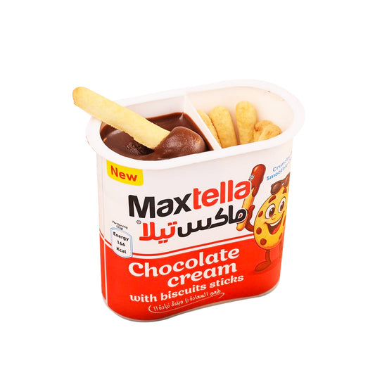 MAXTELLA Chocolate Cream With Biscuits Sticks (33g) - 12 pcs per box
