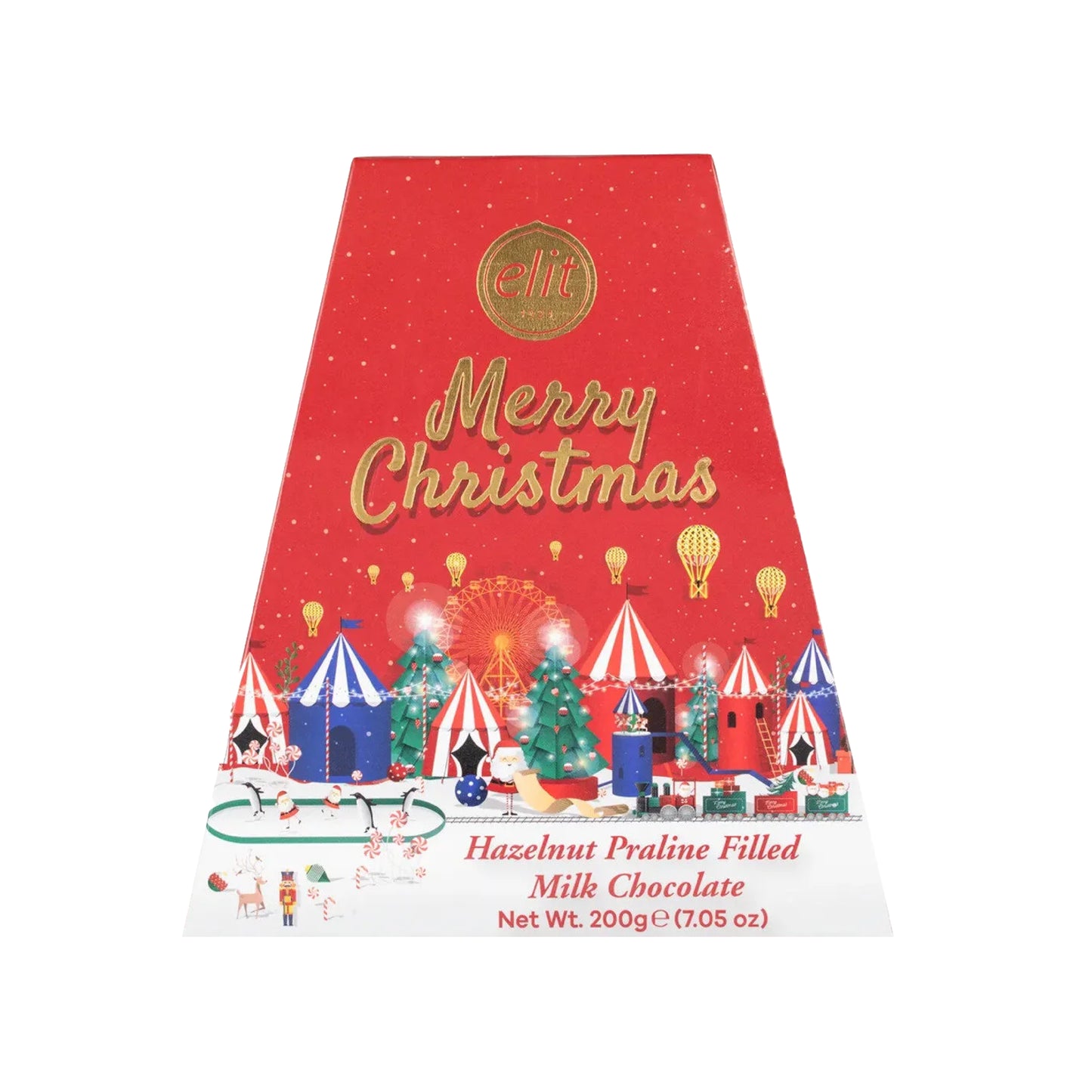 ELIT Merry Christmas Hazelnut Pralines Filled with Milk Chocolate