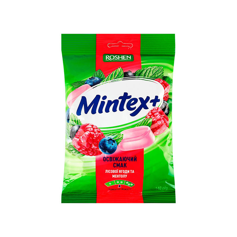 ROSHEN Berry Mintex+: Candy caramel with berry and menthol flavor