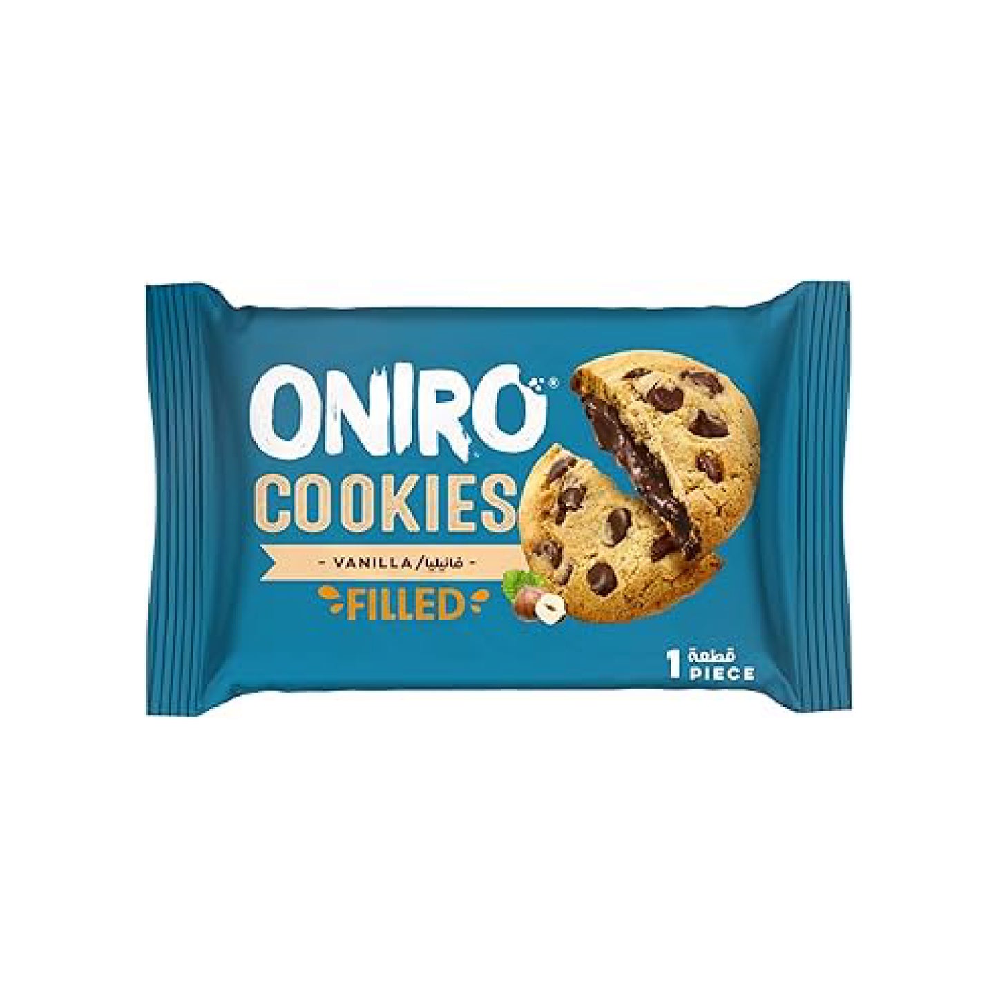 ONIRO Vanilla Cookies with Chocolate Chips and creamy chocolate hazelnut filling