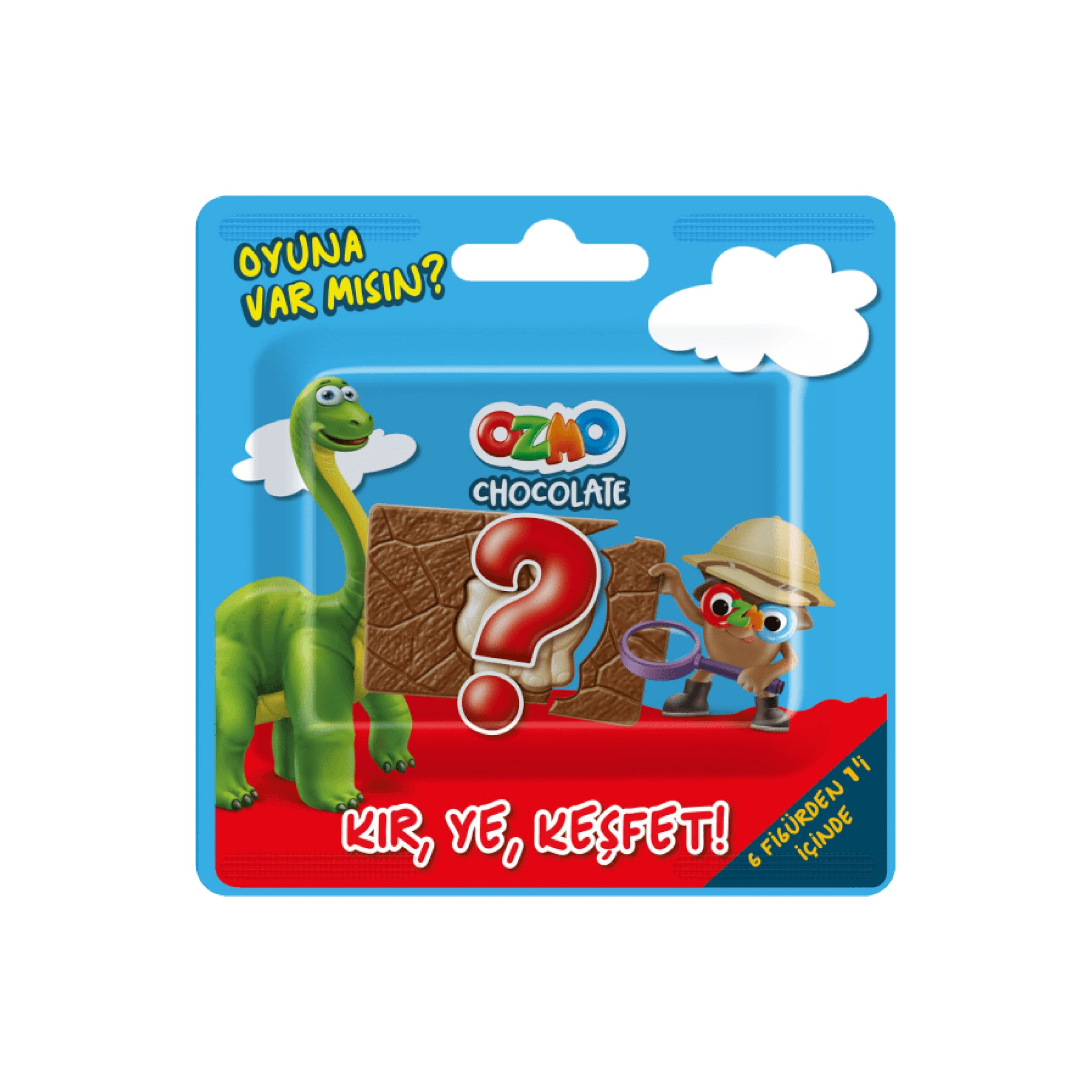 OZMO Dino chocolate Card (30g) - 20 Pieces per box