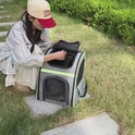 Expandable Pet Carrier Backpack with Sunshade | Cat & Dog Travel Bag
