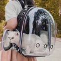 Transparent Space Capsule Pet Backpack – Hard Shell Breathable Carrier for Cats & Dogs