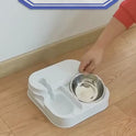 2-in-1 Pet Feeding & Water Station | Automatic Water Dispenser Bowl for Cats & Dogs
