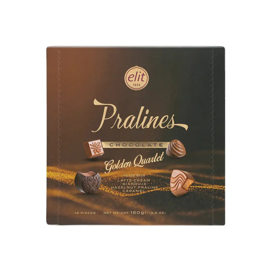 ELIT Golden Quartet Praline Chocolate Box (160g) - 16 pieces per box
