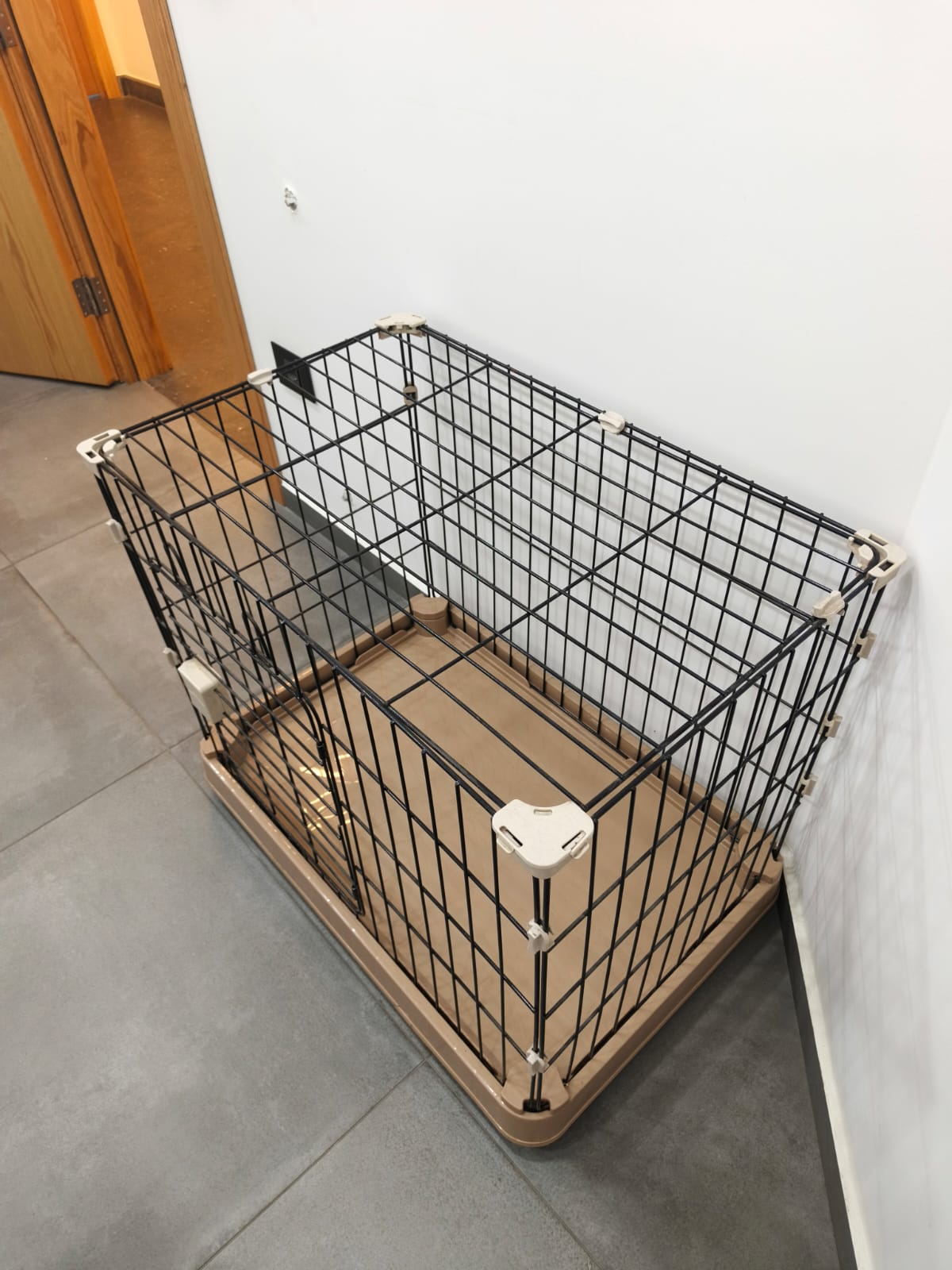 Foldable Metal Pet Playpen – Large Indoor Dog & Puppy Cage with Door