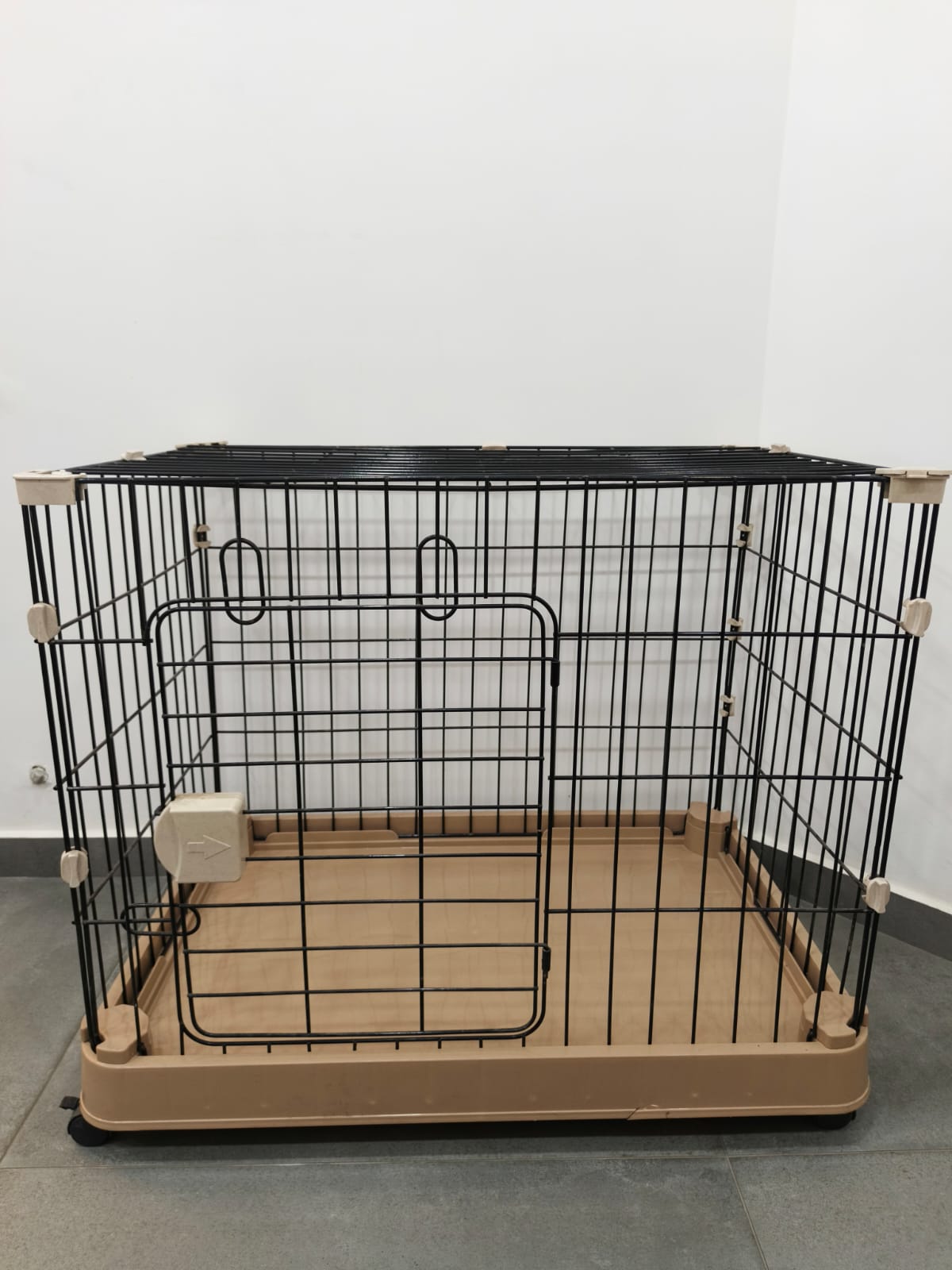 Foldable Metal Pet Playpen – Large Indoor Dog & Puppy Cage with Door