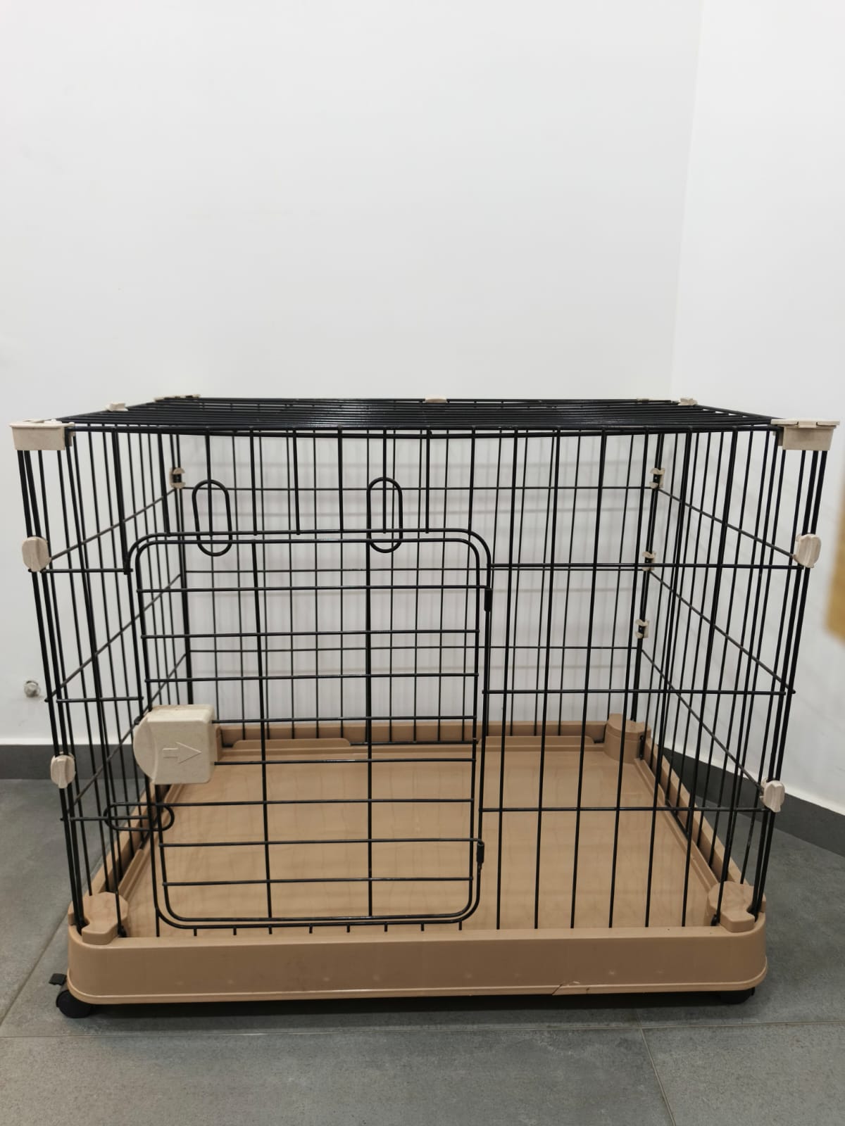 Foldable Metal Pet Playpen – Large Indoor Dog & Puppy Cage with Door