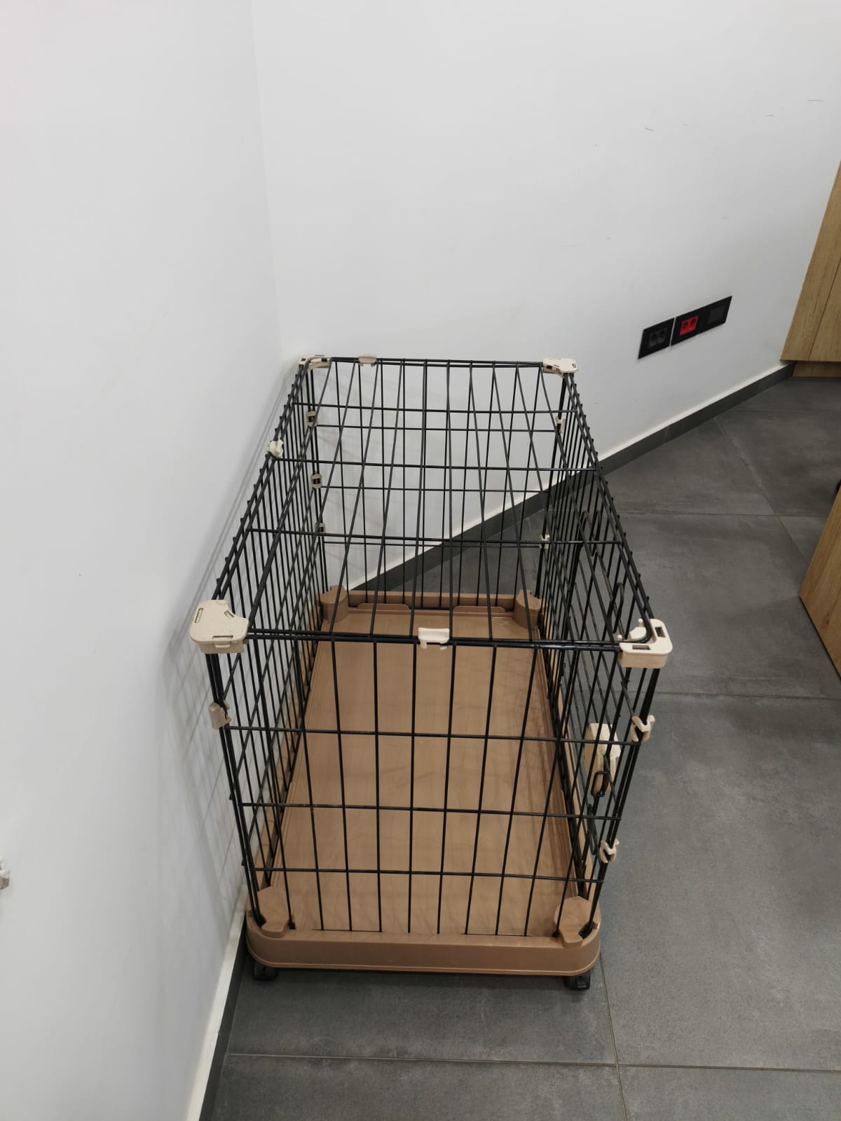 Foldable Metal Pet Playpen – Large Indoor Dog & Puppy Cage with Door