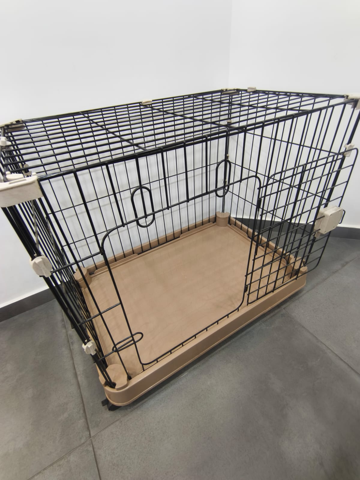 Foldable Metal Pet Playpen – Large Indoor Dog & Puppy Cage with Door