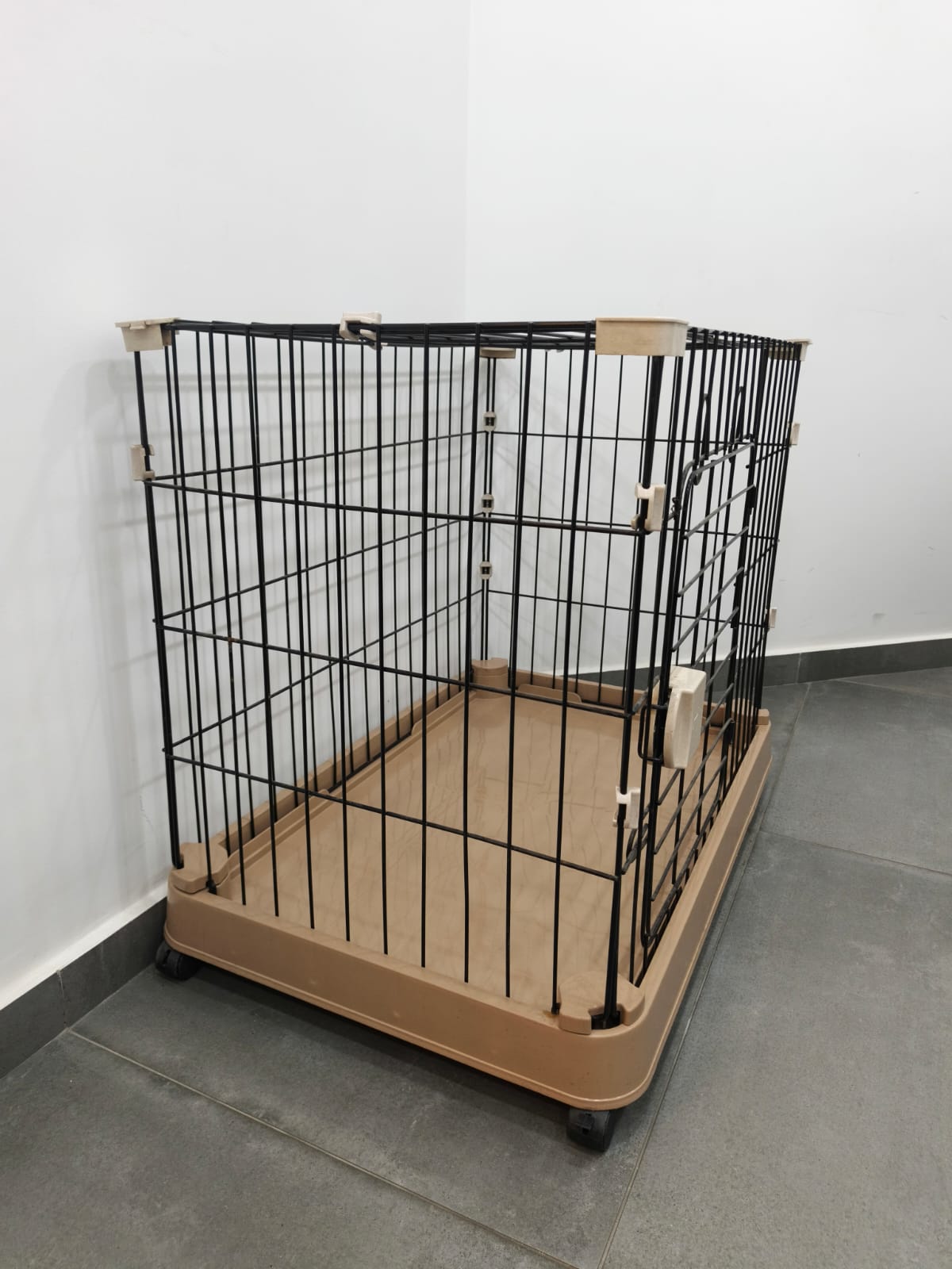 Foldable Metal Pet Playpen – Large Indoor Dog & Puppy Cage with Door