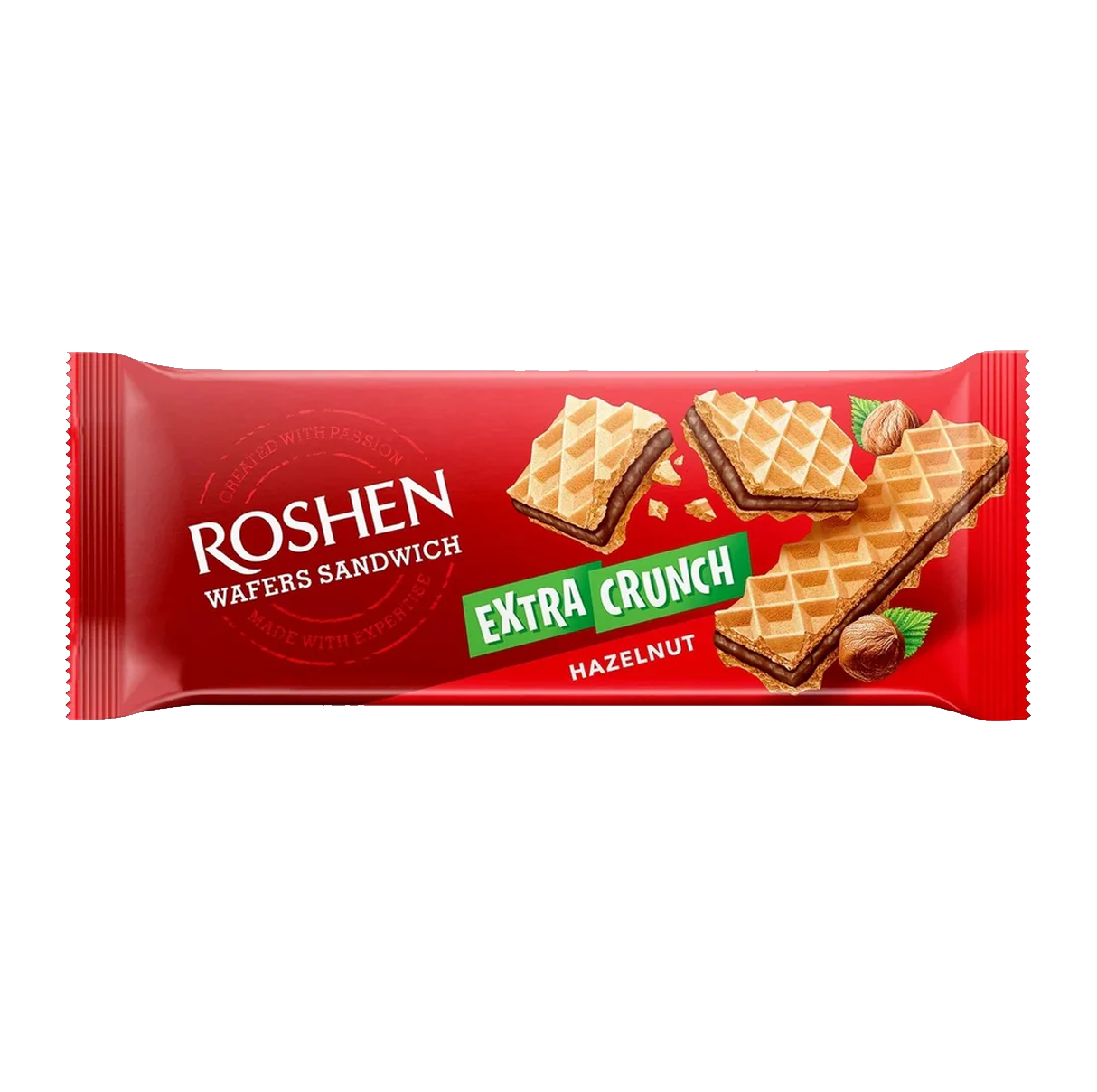ROSHEN Extra Crunch Wafer sandwich with rich hazelnut cream filling (142g)