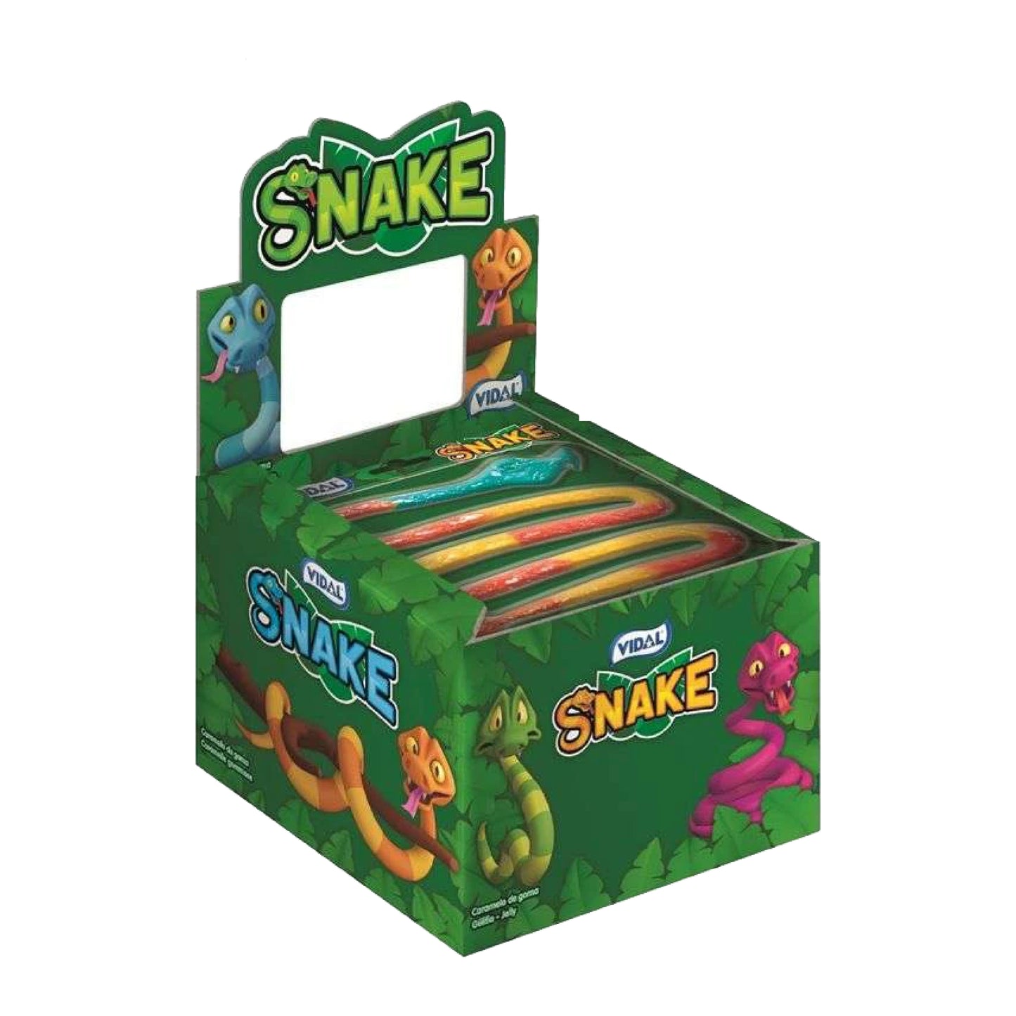 VIDAL Snake: chewy fruit-flavored  multicolored jellies (66g) - 11 Pieces per box
