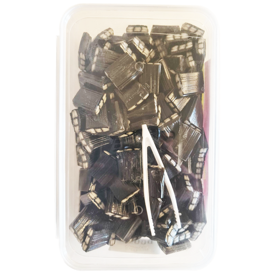 Jellopy Jellies: Black Licorice Filled Bites & Tubes - 1500g