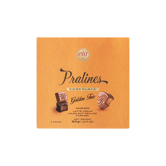 ELIT Golden Trio Praline Chocolate Box (90g) - 9 pieces per box